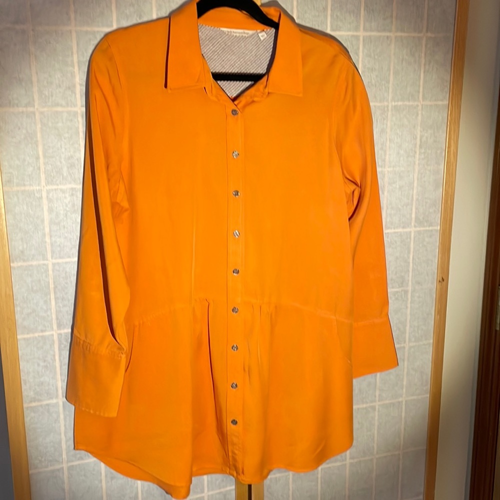 Soft Surroundings Button Front Shirt/Dress/Tunic Size L